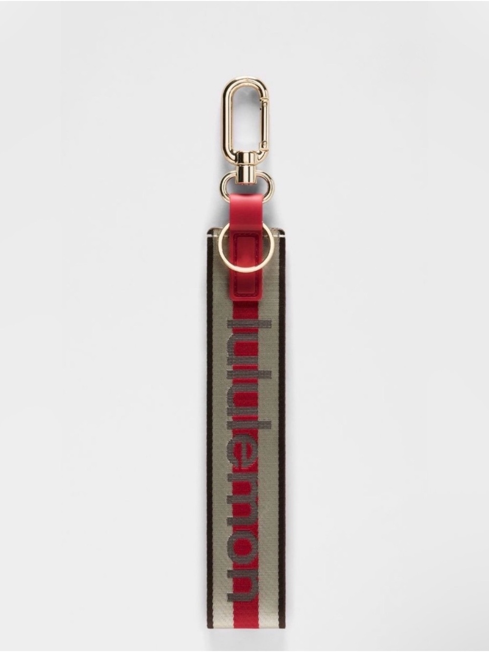 Lululemon Never Lost Keychain *Wordmark Oxford Red